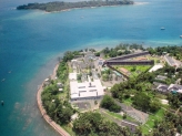 Aerial View of Hospital and Cellular Jail